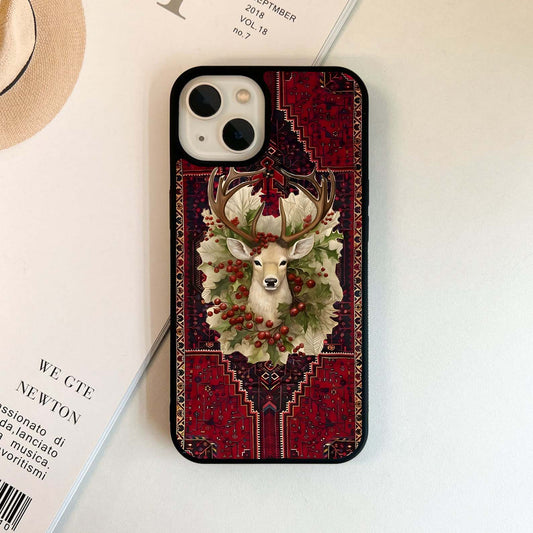 Cheery Deer Glass Case