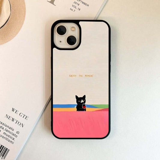 Chill Cat Vibes Glass Case