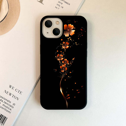 Amber Silk Bloom Glass Case