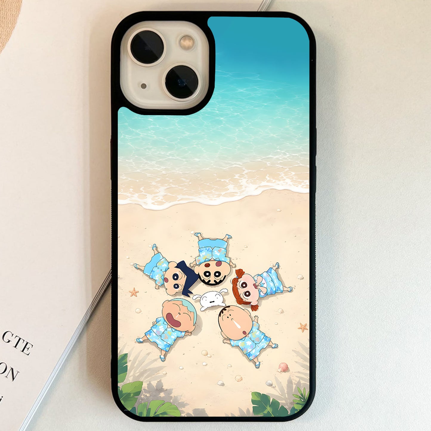 Beach Vibes Shinchan Glass Case