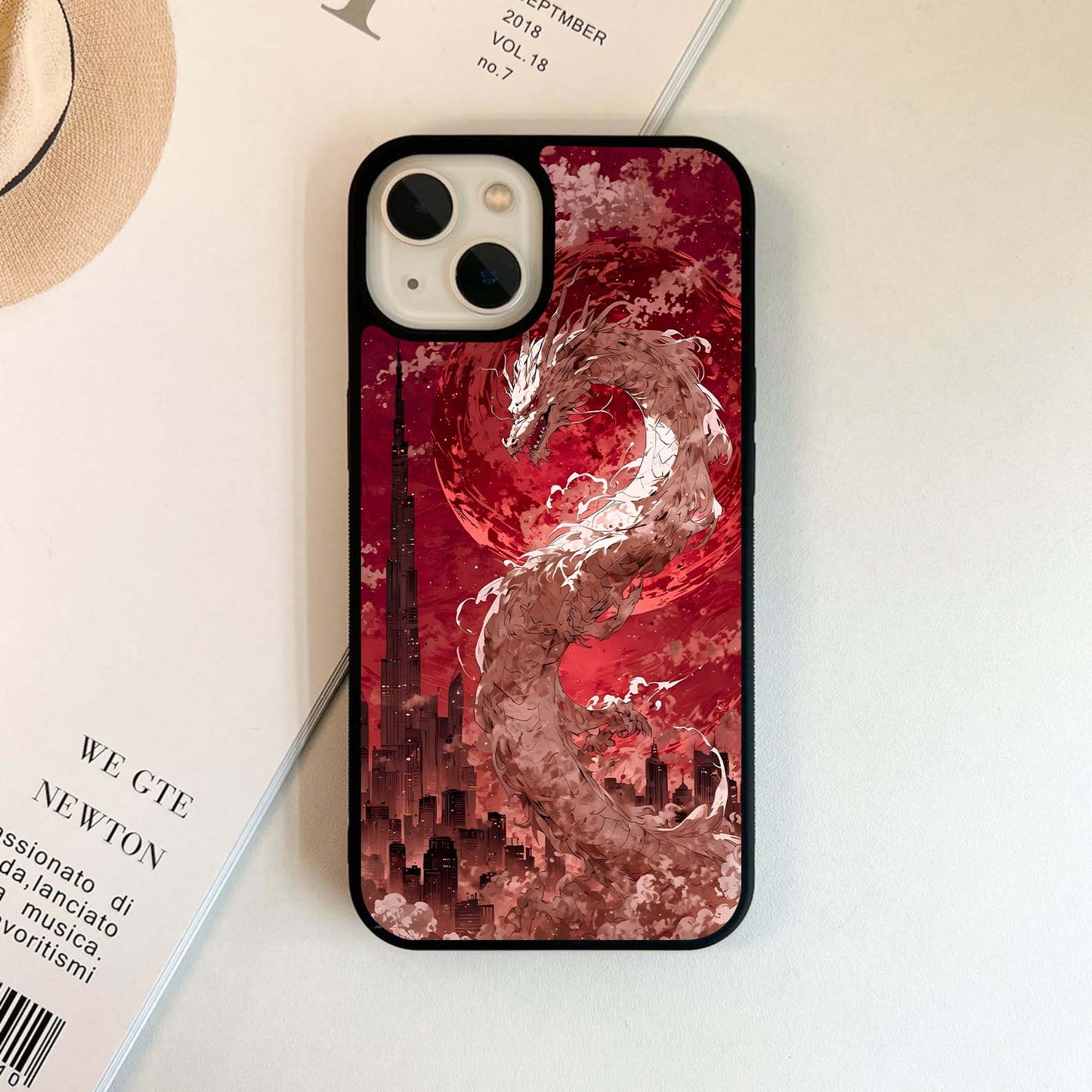 Crimson Dragon Ascend Glass Case