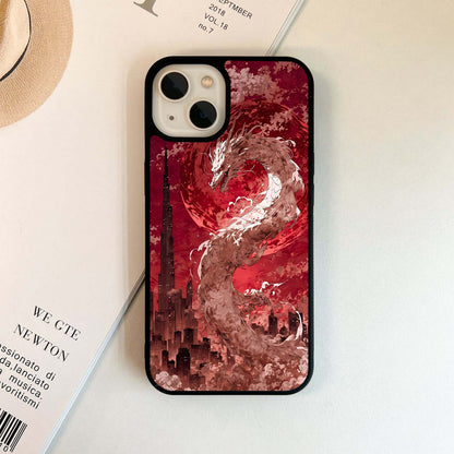 Crimson Dragon Ascend Glass Case