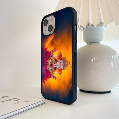 Lotus Ganesha Glow Glass Case