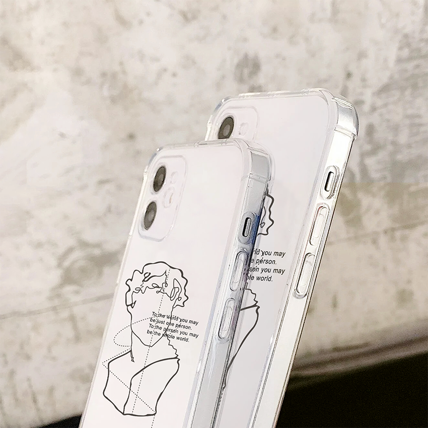 Aesthetic Face Clear Silicon Case Cover