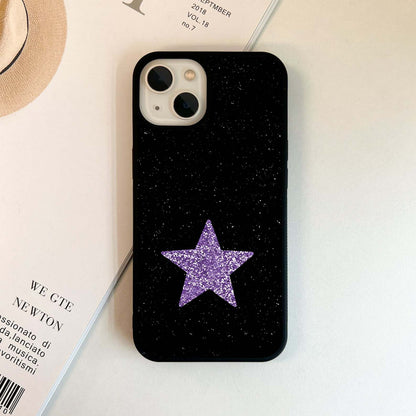 Glitter Lavender Star Glass Case