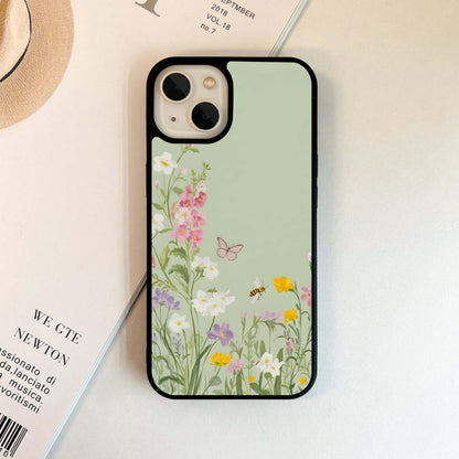 Honey Floral Glass Case