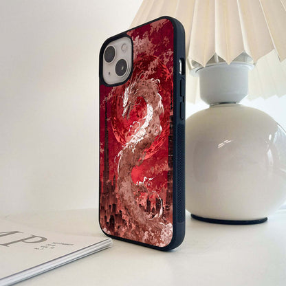 Crimson Dragon Ascend Glass Case