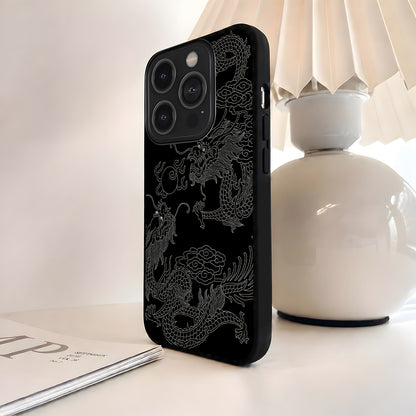 Midnight Dragon Art Glass Case