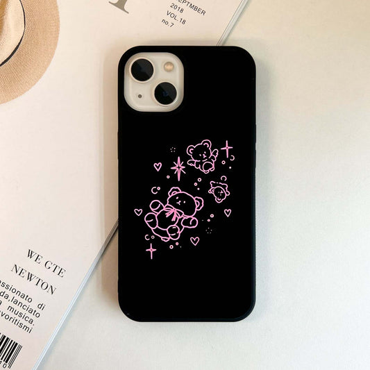 Pink LIne Art Aesthetic Glass Case