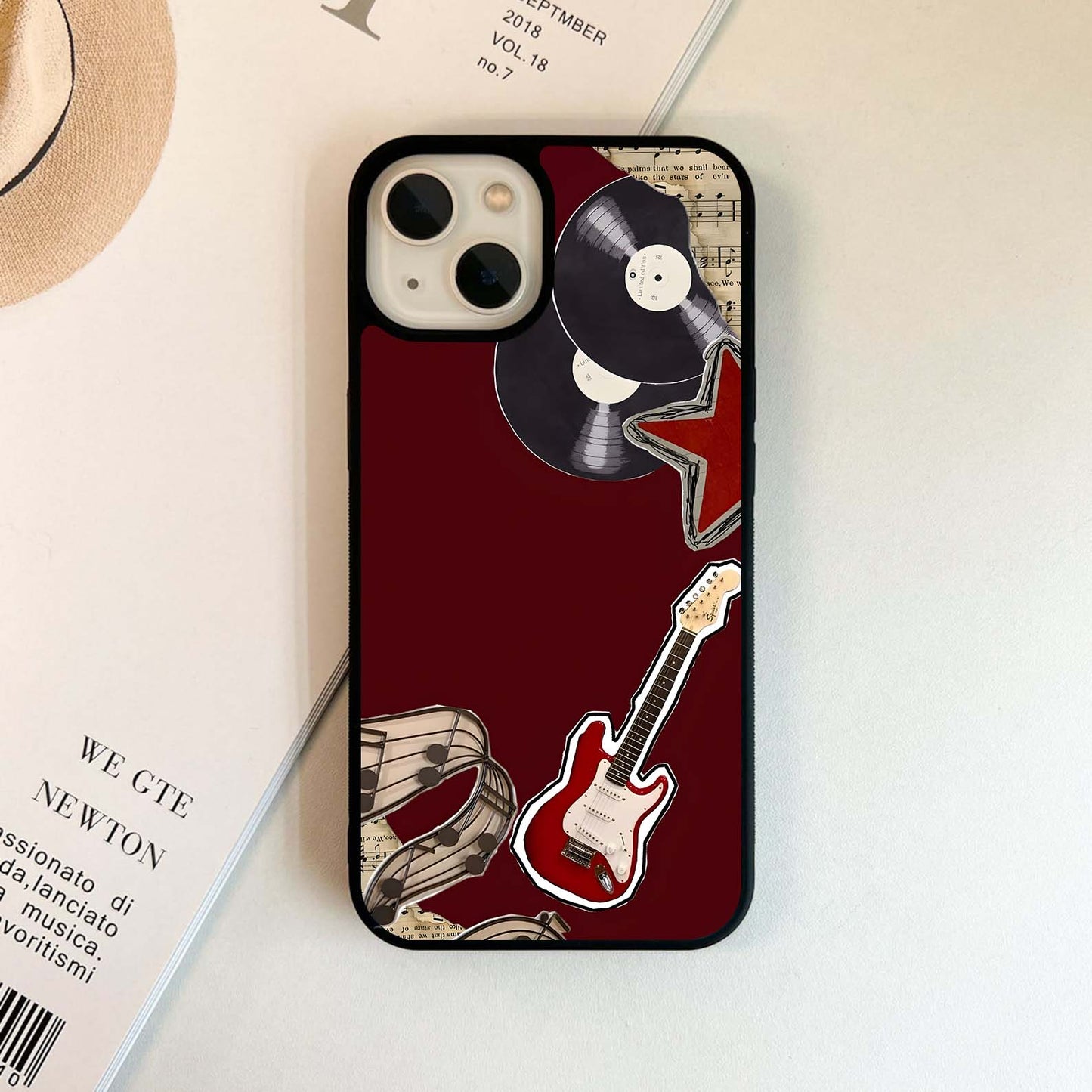 Playing Guitar Glass Case