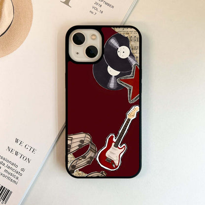 Playing Guitar Glass Case