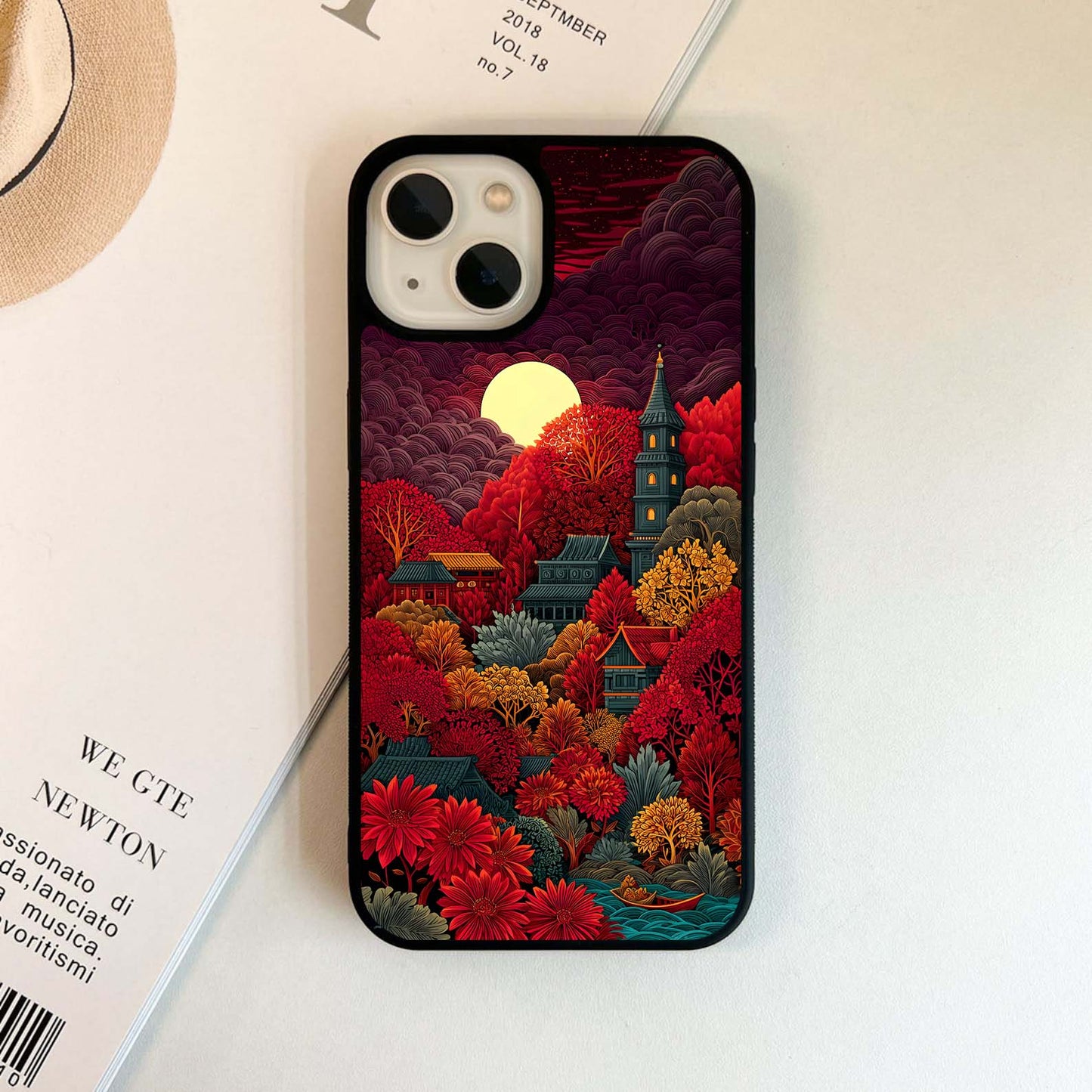 Red Scenery Hot Glass Case