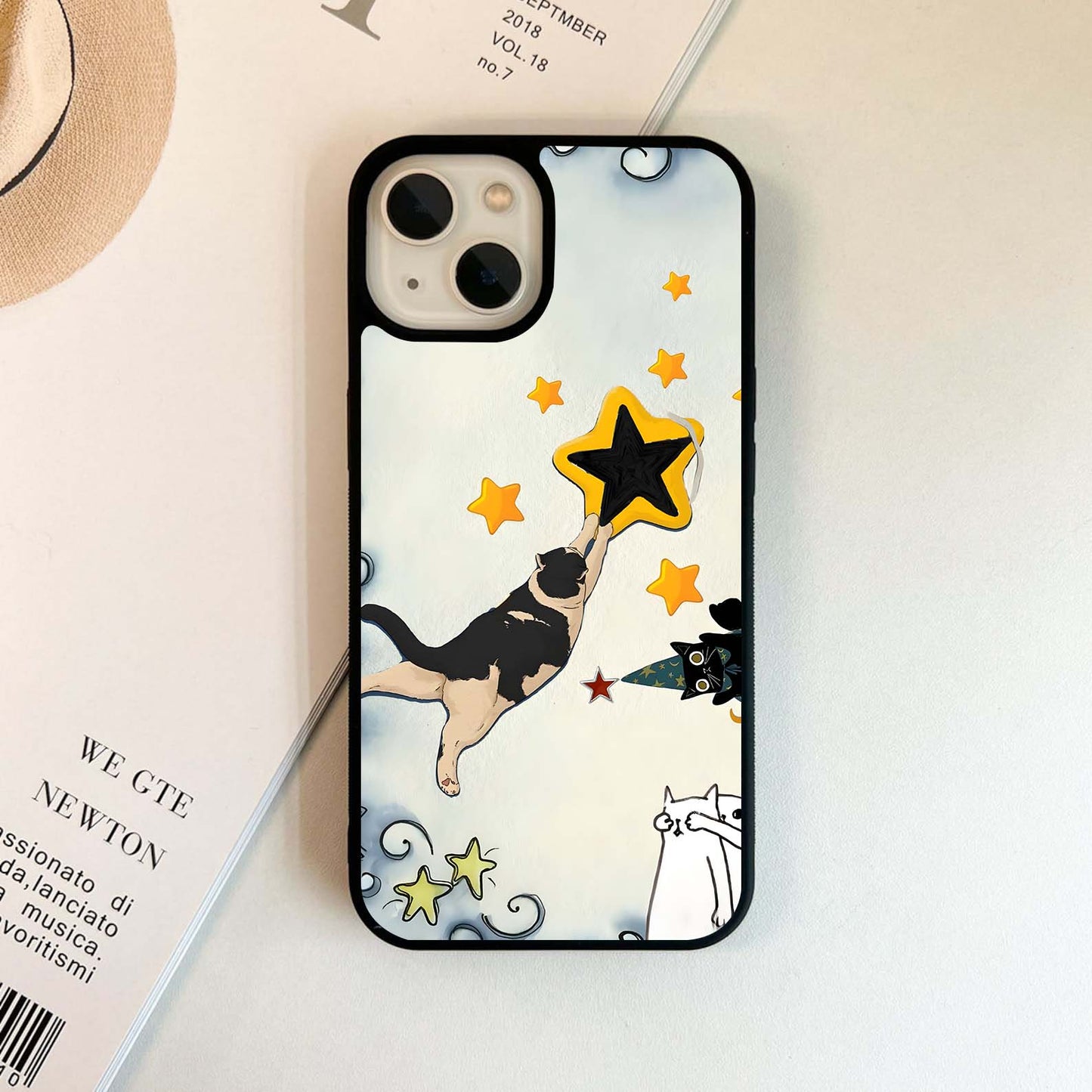 Three Lazy Cat Glass Case