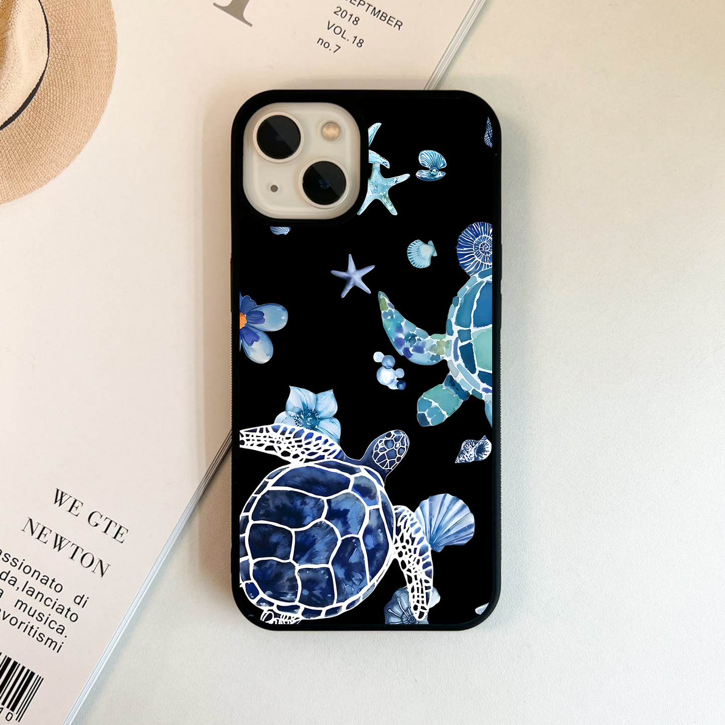 Aqua Turtle Drift Glass Case