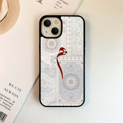 White Aesthetic Bow Glass Case