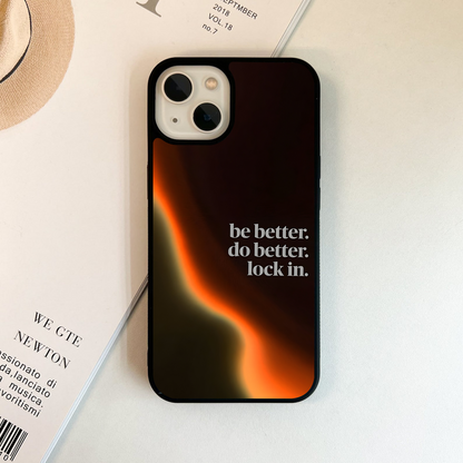 Be Better Do Better Quote Glass Case