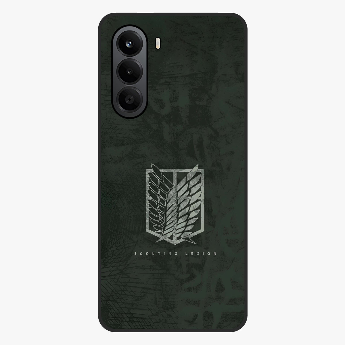 Wings Of Freedom Glass Case showing flat back view with symbolic wings artwork and glossy glass finish.