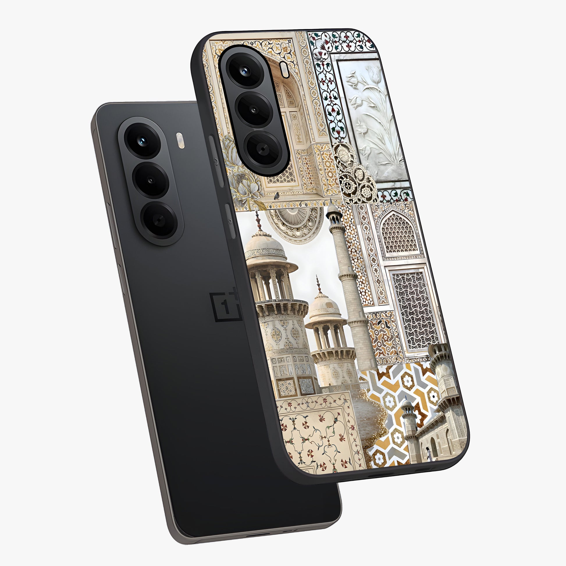 Mughal Marble Legacy Glass Case displayed in angled mockup highlighting elegant heritage marble artwork with royal aesthetic.
