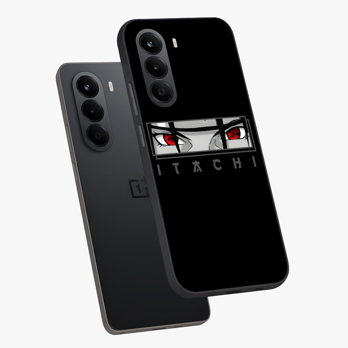 Scarlet Gaze Dominance Glass Case displayed in angled mockup highlighting intense visual design with bold scarlet aesthetic.