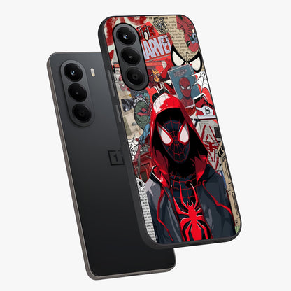 Spider Collage Street Glass Case displayed in angled mockup highlighting dynamic street style collage design with comic aesthetic.