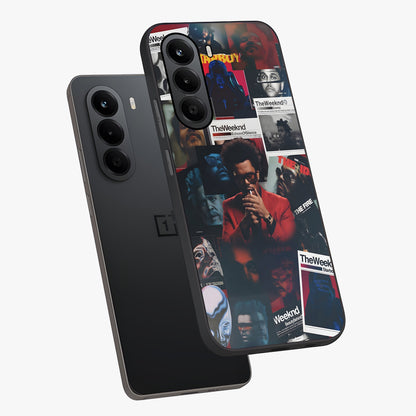 The Weeknd Glass Case displayed in angled mockup highlighting stylish pop culture inspired design with modern aesthetic.
