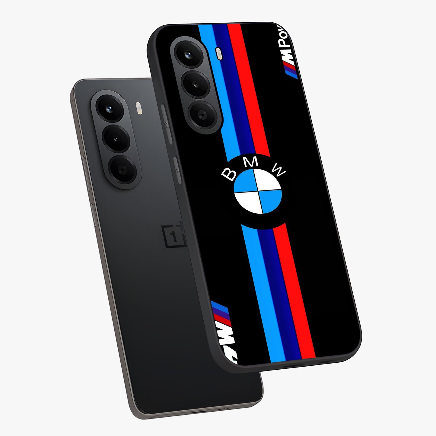 Turbo BMW Beast Glass Case displayed in angled mockup highlighting sleek racing car design with bold automotive aesthetic.