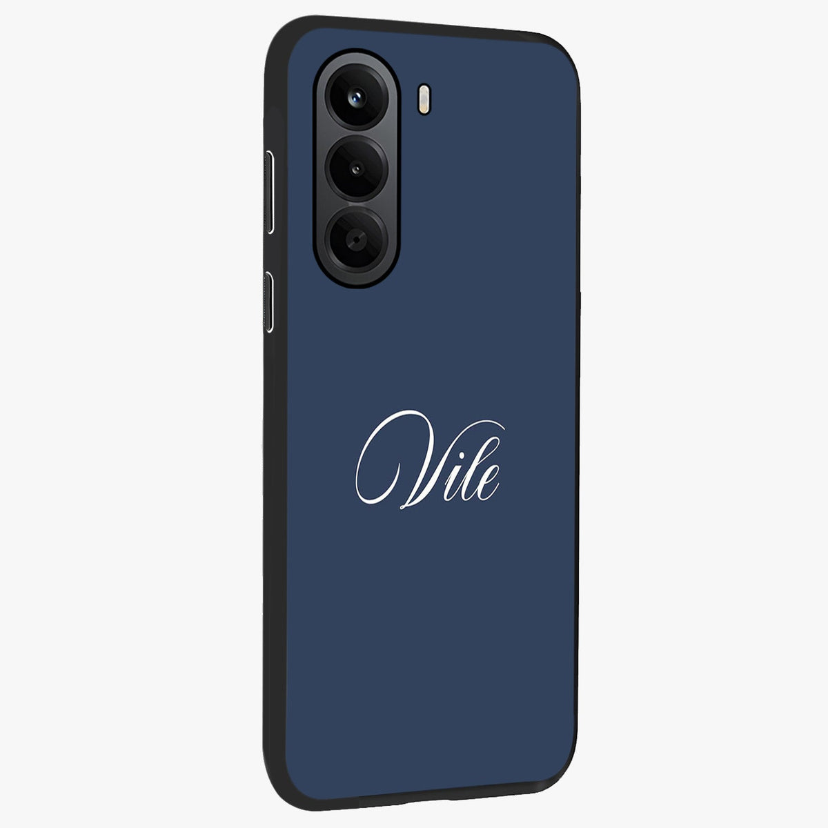 Blue Vintage Floral Pattern Glass Case displayed in angled mockup highlighting classic blue floral pattern and retro aesthetic design.
