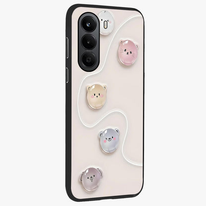 Puffy Face Parade Glass Case upright view showcasing adorable character artwork with cheerful animated theme.