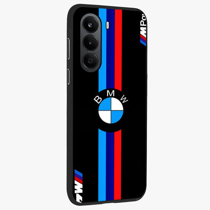 Turbo BMW Beast Glass Case upright view showcasing powerful car artwork with modern motorsport theme.