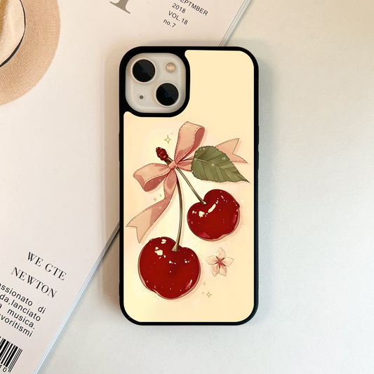 Blushing Cherry Charm Glass Case