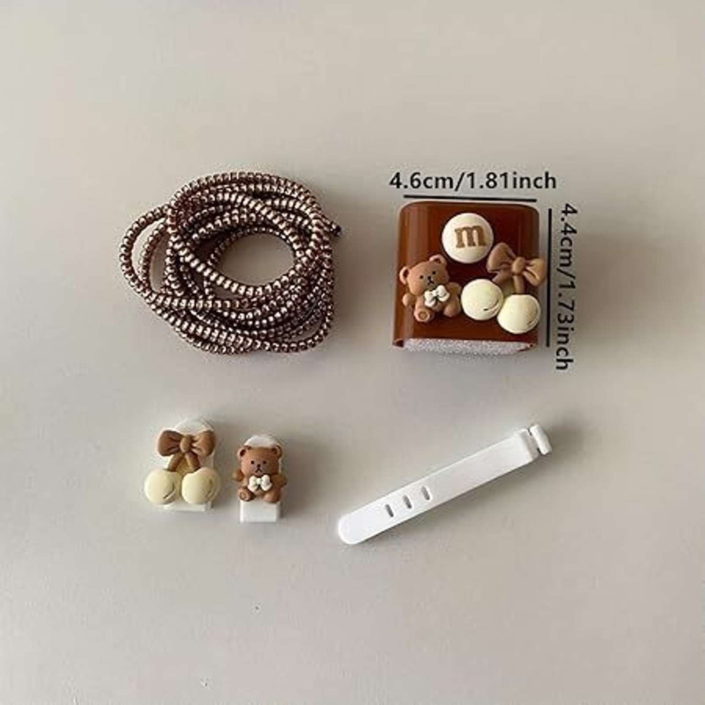 Choco Bear Charger Silicon Apple IPhone Charger Case | Lightning Charger/Cable Protector Cover for iPhone Charger