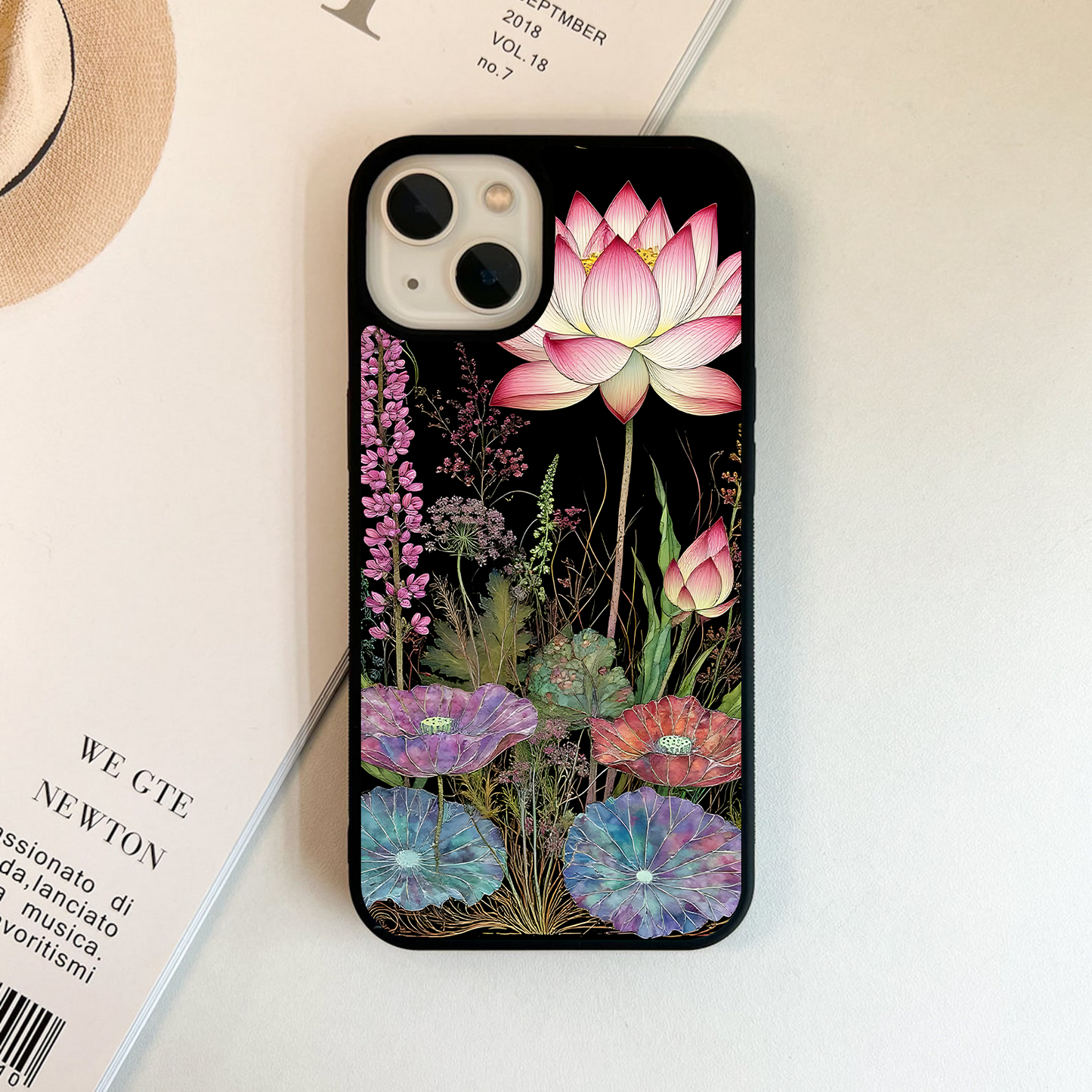 Mystic Lotus Bloom Glass Case