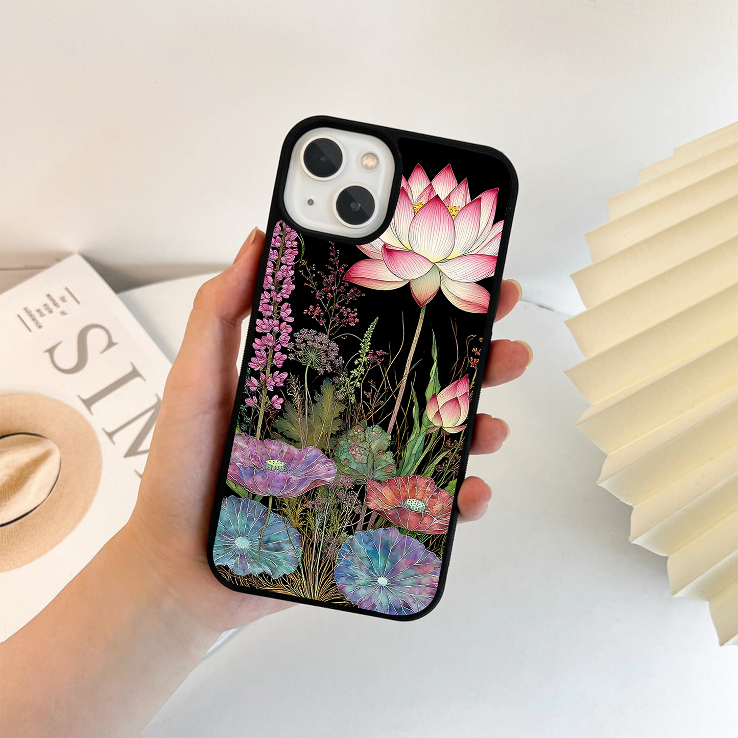 Mystic Lotus Bloom Glass Case