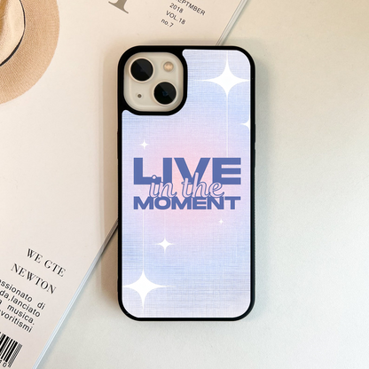 Live In The Moment Quote Glass Case