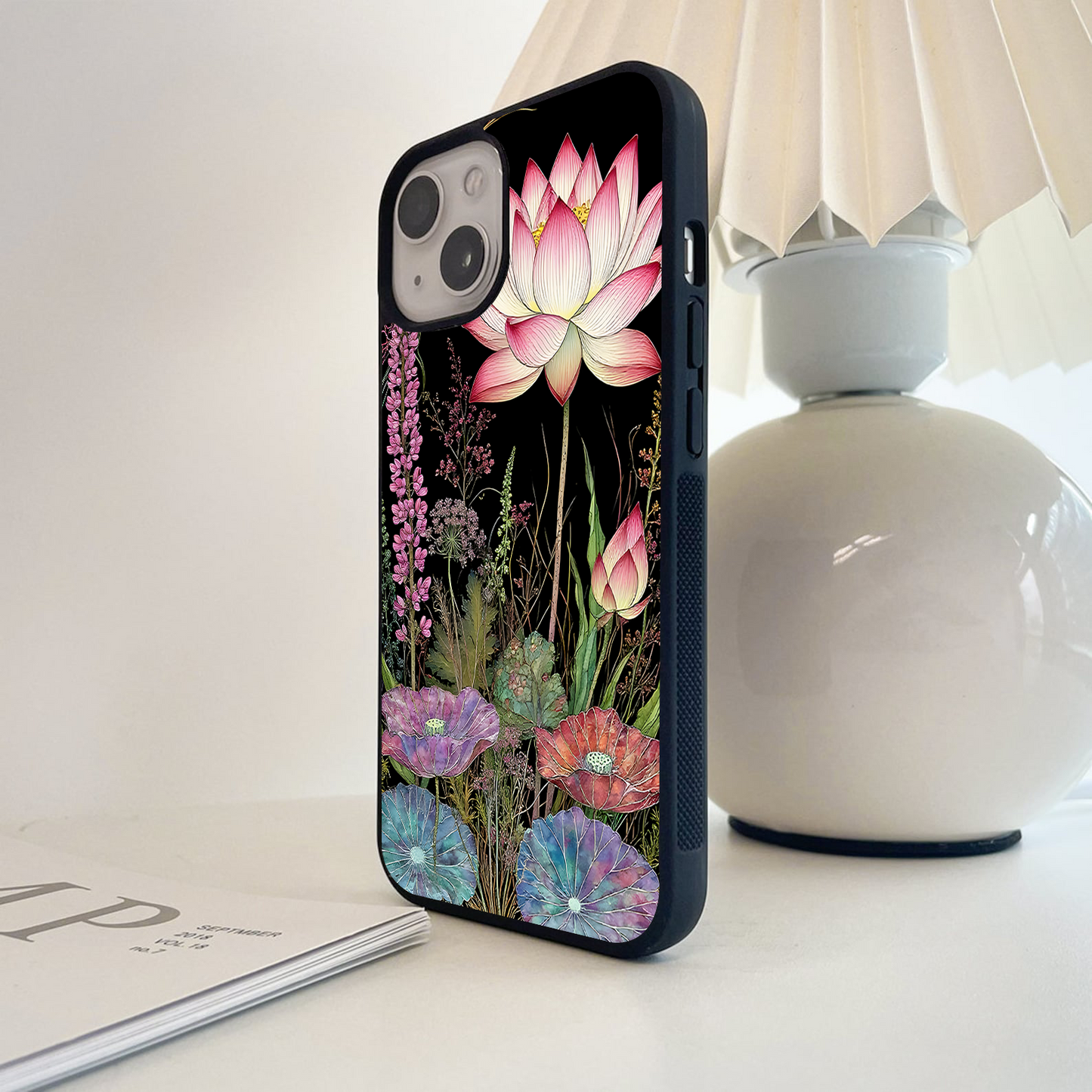 Mystic Lotus Bloom Glass Case