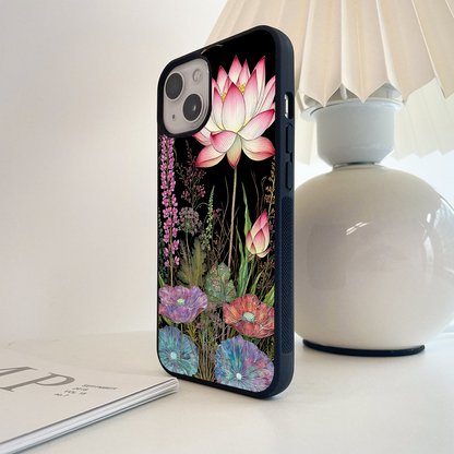 Mystic Lotus Bloom Glass Case
