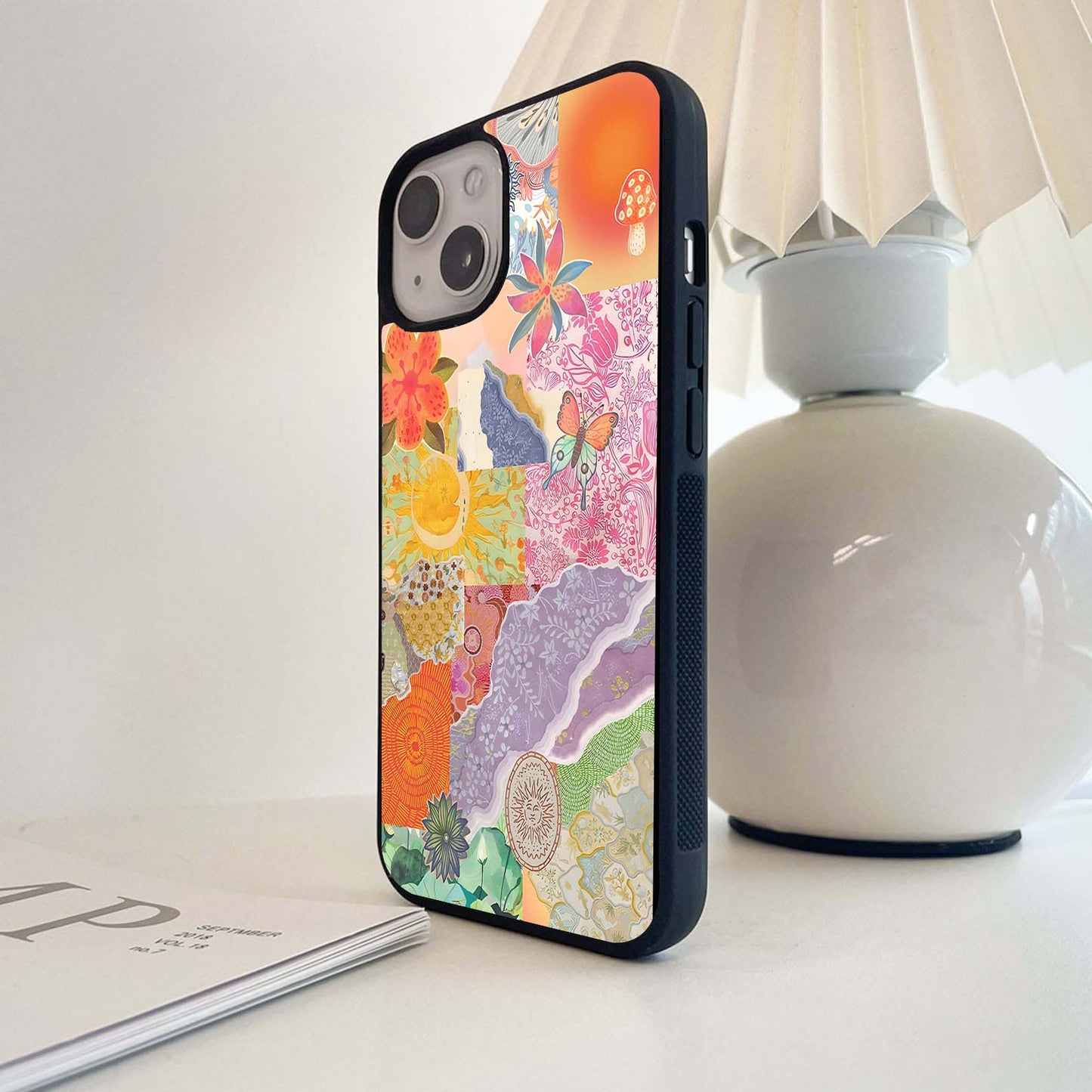 Bohemian Summer Collage Glass Case