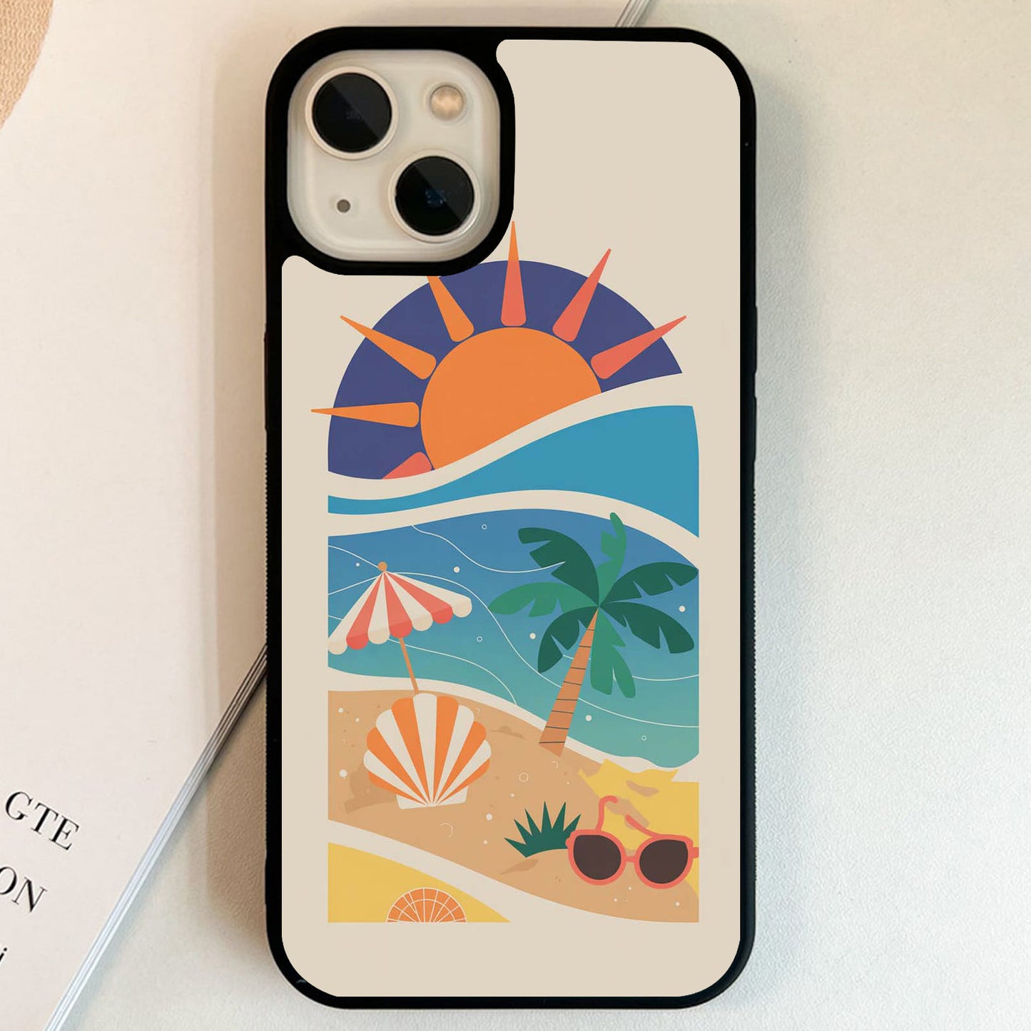 Retro Summer Escape Glass Case