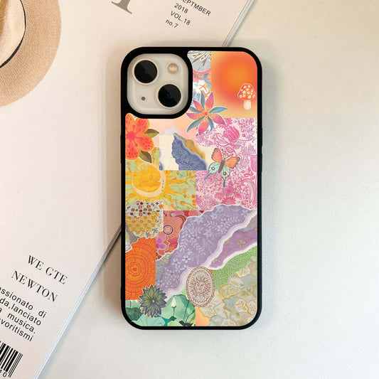 Bohemian Summer Collage Glass Case