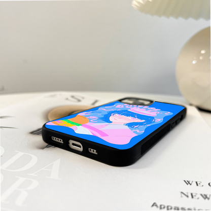 Burger Girl Mood Glass Case