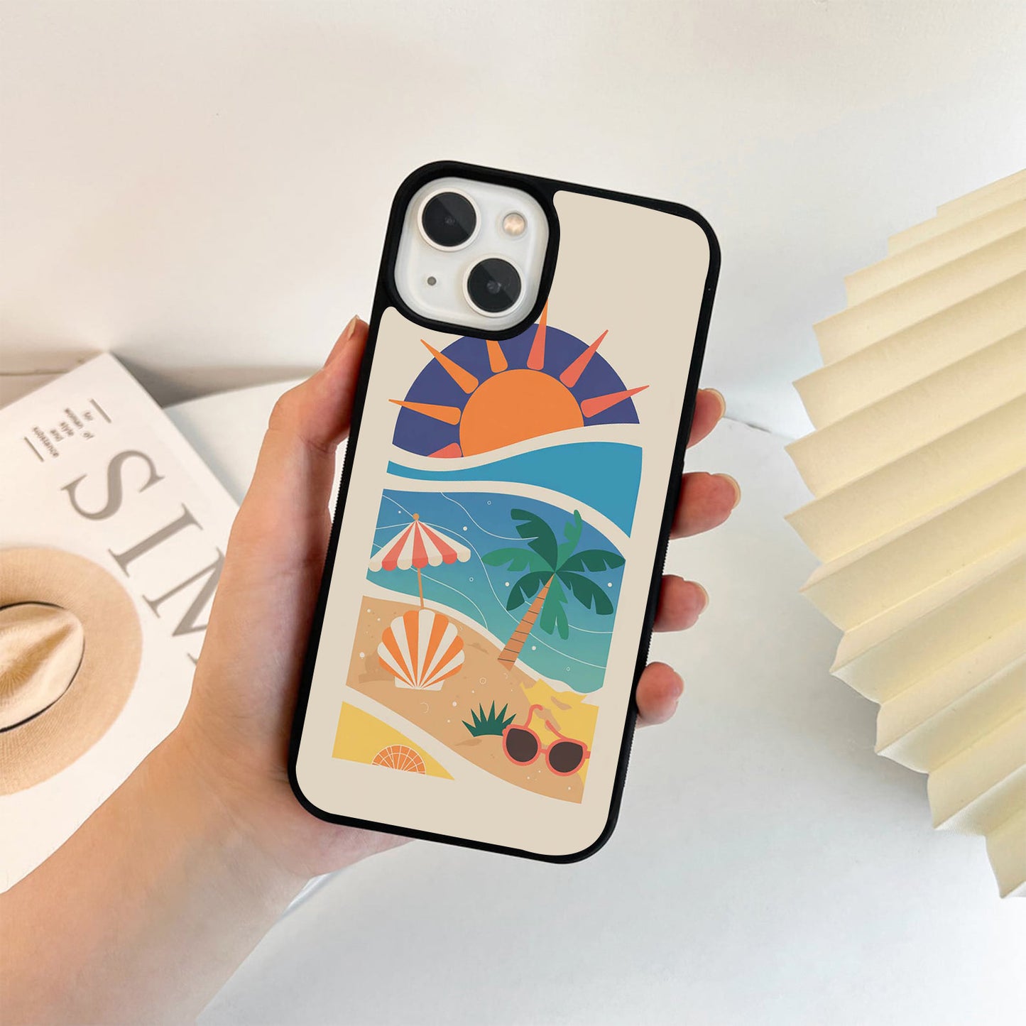 Retro Summer Escape Glass Case