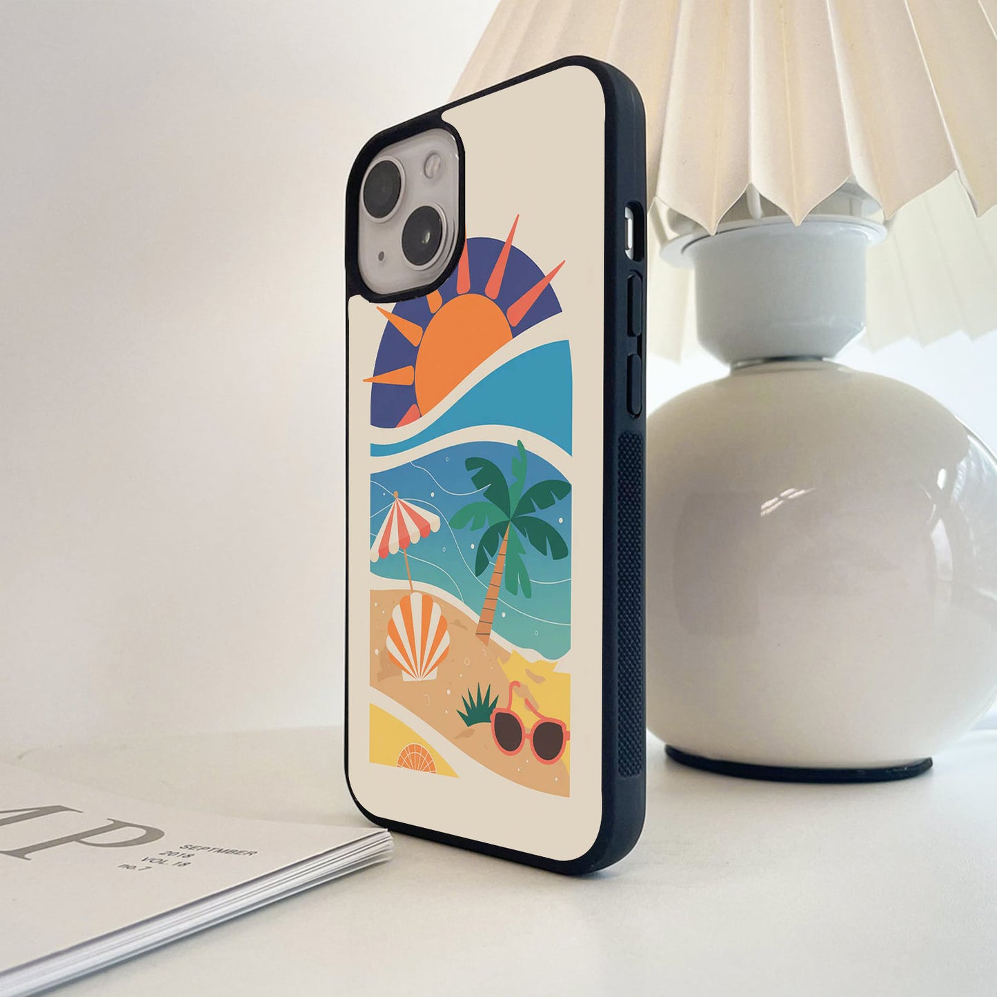 Retro Summer Escape Glass Case