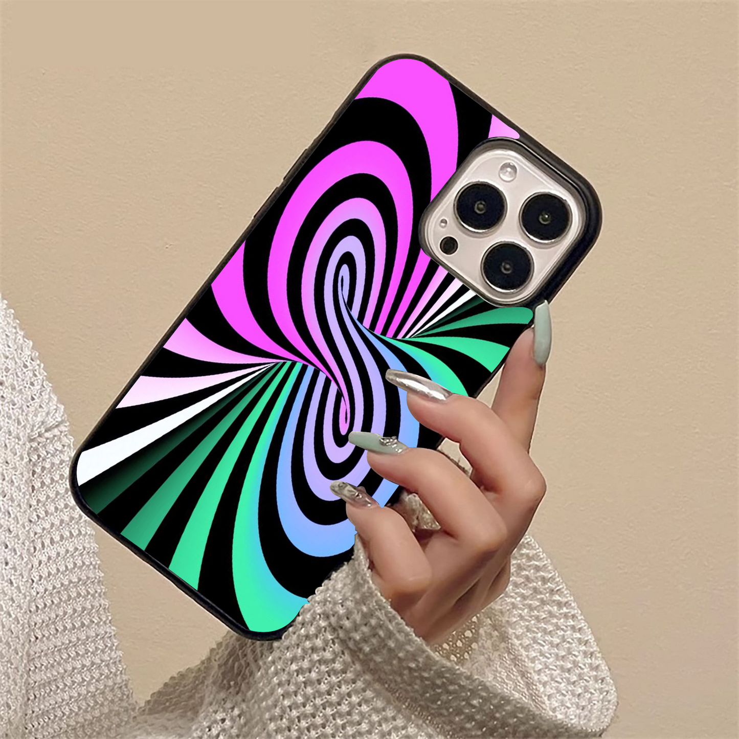 Hypnosis Pattern Glass Case