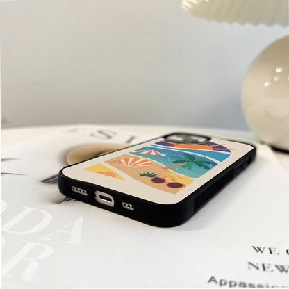 Retro Summer Escape Glass Case