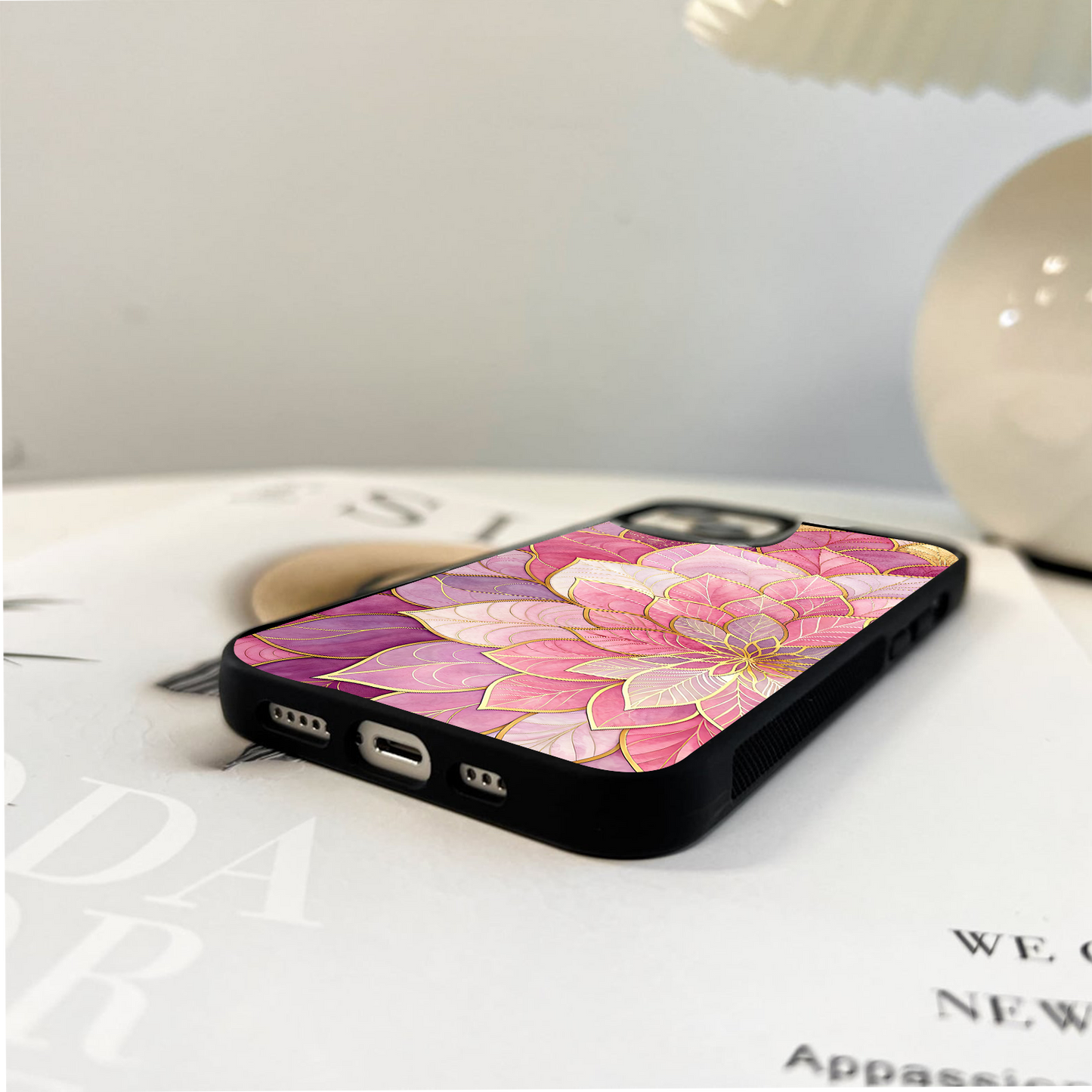 Blush Luxe Bloom Glass Case