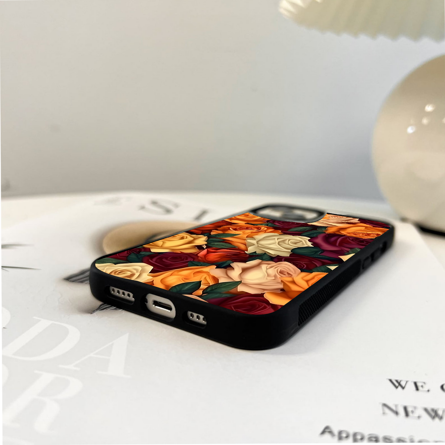 Crimson Rose Harmony Glass Case