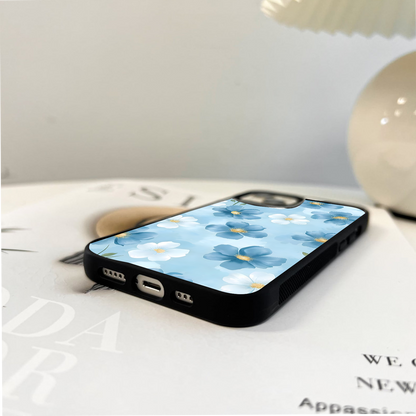 Blue Blossom Breeze Glass Case