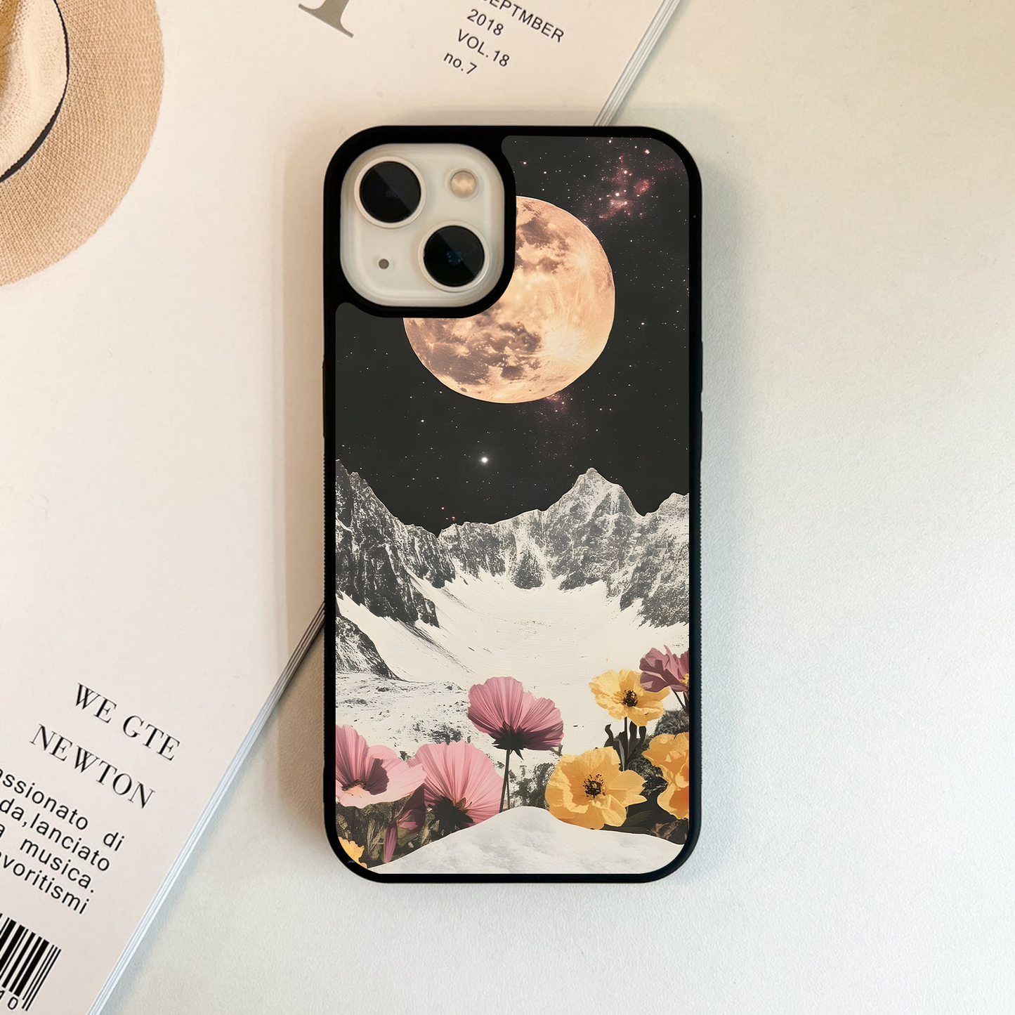 Moonlit Floral Peaks Glass Case