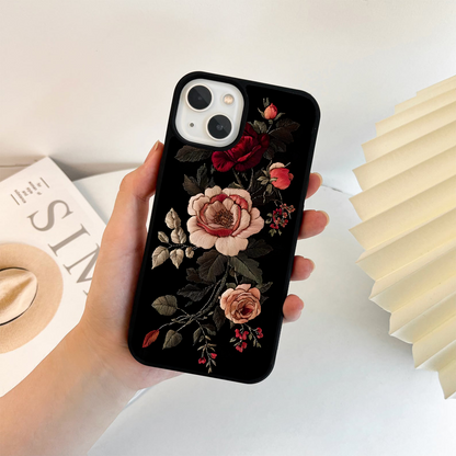 Velvet Rose Bloom Glass Case