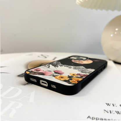 Moonlit Floral Peaks Glass Case